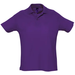 SOLS Herren Sommer II Pique Kurzarm-Poloshirt (dunkelviolett)