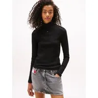 Tommy Jeans Langarmshirt TJW ESSENTIAL MOCK NECK Baumwollmischung