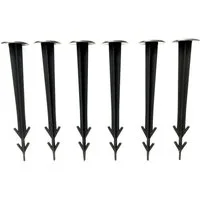 Alma Garden Unkrautvlies Erdnägel für Gartenvlies Unkrautvlies Erdanker Bodenanker, (30-St), Kunststoff mit Scheibe, Länge 11,5 cm Ø 2,5 cm