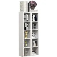 VCM Standregal Megosa S 187x20x17cm, Holz CD DVD Stand Aufbewahrung Standregal Bücherregal Deko Regal S