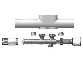 Kermi x-link plus Anschlussgarnitur für FBH, chrom, für Zweirohrsytem, ZV01680002 ZV01680002