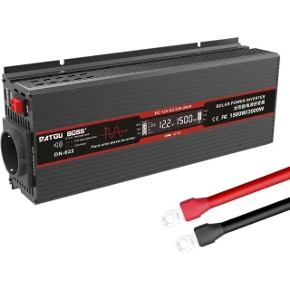 [EU Direct] DATOUBOSS Inverter 1500W /1800W DC12V-AC230V Pure Sine Wave Converter with LCD Display For RV, Car, Truck