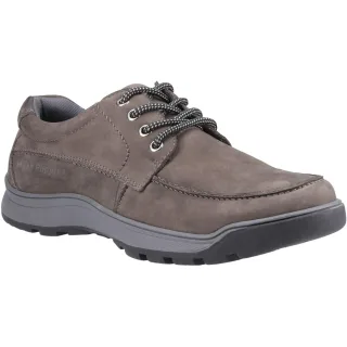 Hush Puppies Tucker Schnür-Leder Herren Grau Nubuk Schnürschuhe