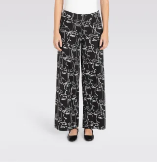 MAC - MAC JEANS - FAYE, Techno print jersey schwarz - Gr. - 28