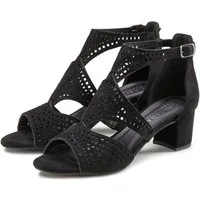 LASCANA Sommerschuh, offener Schuh, Sandalette, Sandale, Riemchensandalette mit Blockabsatz VEGAN
