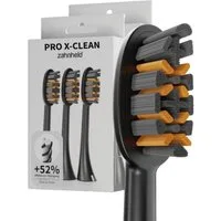Zahnheld Aufsteckbürsten Ersatzbürsten Pro X-Clean für Schallzahnbürste Gero, im 3er, 6er oder 9er Set, Zahnpflege Set, Wechselköpfe, sanfte Reinigung, plastikfrei verpackt, 6 Stück, schwarz