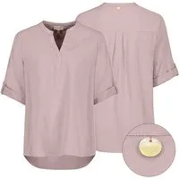 Eight2Nine Hemdbluse Eight2nine Damen Leinen Bluse atmungsaktiv Kurzarmbluse Sommer Urlaub