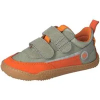 qnuffs Erle Barfußschuh Klettschuh, Halbschuh, Sneaker mit Kontrastbesätzen