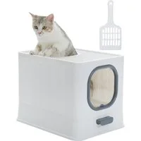 Purpurra Katzentoilette mit ausziehbarer Schale und Streuschaufel, 50x 38 x 39 cm