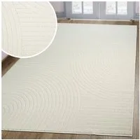 OTTO home Teppich Revea, Zen Garden-Design in Hoch-Tief-Struktur, rechteckig, Höhe: 9 mm, 3D-Effekt, softer Kurzflor, pflegeleicht, Scandi-Look