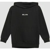 s.Oliver Sweatshirt Sweatshirt Unisex Kapuzen-Sweatshirt mit Känguru-Tasche und Frontprint