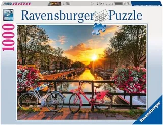 Ravensburger Puzzle 19606 - Fahrräder in Amsterdam [1.000 Teile]