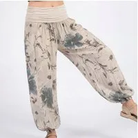 OriginalYou Haremshose Sommerhose luftig und leichte Pumphose für Damen mit elastischem Bund, sommerliches Design, Middle Waist
