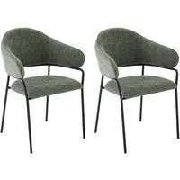 byLIVING Esszimmerstuhl Curve (Set, 2 St), moderner Stoff Stuhl mit gemütlichem Sitzkomfort, verschiedene Farben.