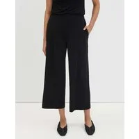 someday Culotte Celasto wide aus Jersey mit Kreppstruktur Mit Bundfalten und elastischem Bund für Komfort