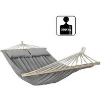BB Sport Stabhängematte Stabhängematte 240 x 150 cm inkl. 2 Kissen für 2 Personen