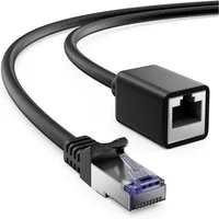 deleyCON deleyCON 10m CAT7 Patchkabel Verlängerung S/FTP Netzwerkkabel LAN DSL LAN-Kabel