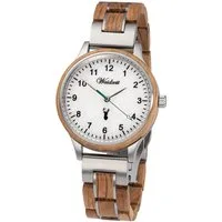 Waidzeit Austria Quarzuhr SK03W SK03W, Waidzeit SK03W Grüner Panther Uhr Damenuhr Holz braun