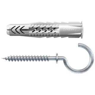 Fischer Universaldübel UX 6x35 RH mit Rand und Rundhaken - 094407