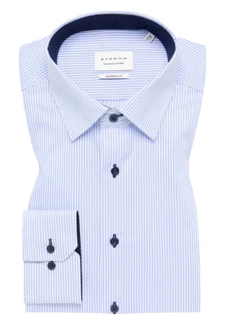ETERNA - Hemd Twill Langarm hellblau - Gr. - 46/Langarm - 65cm