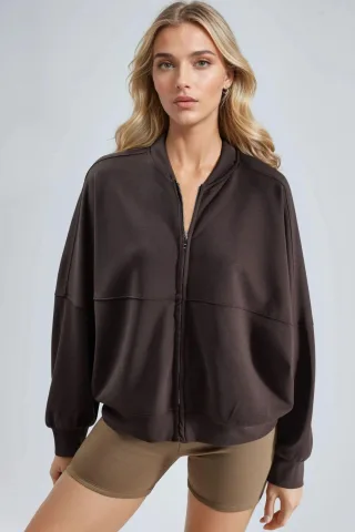 Modal-Jacke mit Reißverschluss