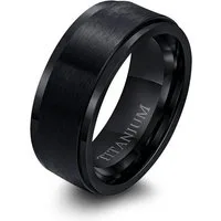 Order & Smile Schmuck Fingerring Titan Ring schwarz Herren matt