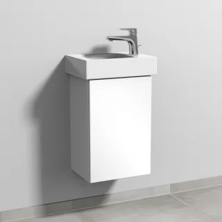 Sanipa 3way Waschtischunterbau zu Geberit iCon Waschtisch mit 1 Tür, Weiß-Glanz SF65878