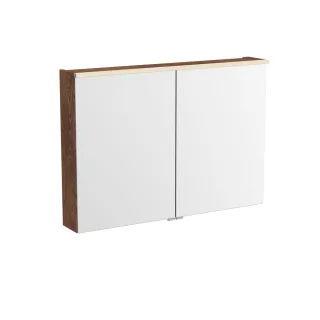 VitrA New Metropole Edge LED-Spiegelschrank mit 2 Spiegeltüren 100 x 18 x 70 cm (BxTxH),67166 67166