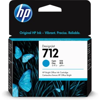 Original 3ED67A HP 712 DNJ Tinte cyan 29ml