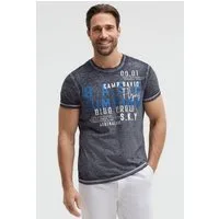 CAMP DAVID Rundhalsshirt mit Ausbrenner-Effekten