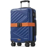 SONGMICS Hartschalen-Trolley Kofferset, 360° Rollen, robuster Reisekoffer, Bordcase, ABS