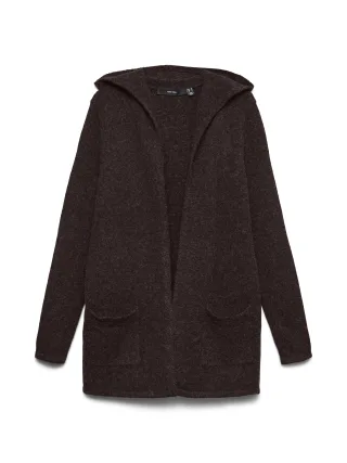 VERO MODA - VMDOFFY LS OPEN HOOD CARDIGAN Chocolate Torte - Gr. - XS