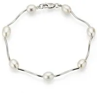 Firetti Silberarmband Schmuck Geschenk Armschmuck Armkette, Made in Germany - mit Süßwasserzuchtperle