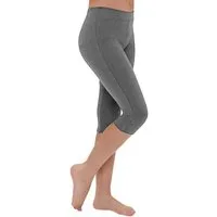 YSABEL MORA 3/4-Leggings Ysabel Mora Capri Leggings overknee schwarz blau oder grau (1-tlg., kein Set)