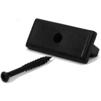 WPC Profi Terrassendielen Kunststoff Nylon Clip Montageclip mit Schraube schwarz für Terrassen, (Befestigungsclips, 50-St., mit Edelstahlschraube)