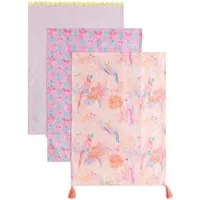 Next Geschirrtuch Geschirrtücher mit Blumen-Print, 3er-Set, (3-tlg)