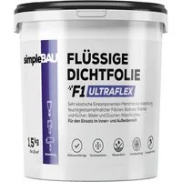 simpleBAU Dichtstoff Flüssigfolie Dichtfolie Ultraflex 1.5 kg – Wasserdicht & Frostsicher