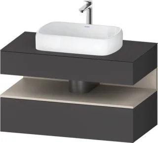 Duravit Qatego Konsolenwaschtischunterbau wandhängend Graphit Matt 1000x550x600 mm - QA4731091490000 QA4731091490000