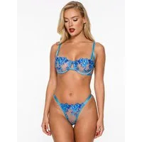 Elegant Love Set: Bügel-BH Sexy Mesh Dessous-Set, bequemes BH-Set (Set, 2-tlg., mit Tanga) Lingerie-Set für besondere Anlässe – Elegante Damenunterwäsche