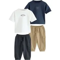 Next Top & Hose T-Shirt und Utility-Jogginghose im Set, 2er-Pack (4-tlg)