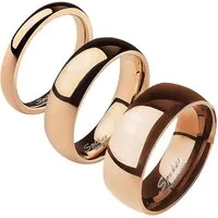Taffstyle Fingerring Roségold Edelstahl Ring Unisex Partner Trauring schlicht (Freundschaftsring Paarring Partnerring Ehering Trauring Hochzeitsring), Verlobungsring Partnerring Freundschaftring Herrenring Damenring
