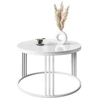 Lookway Couchtisch LORI mit Hochglanz Platte (1x Couchtisch), Durchmesser: ⌀70 cm