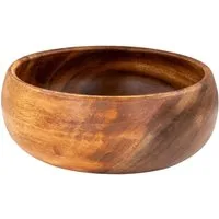 Levandeo® Dekoschale, Holzschale 25cm Rund Akazie Obstschüssel Salatschüssel Dekoschale