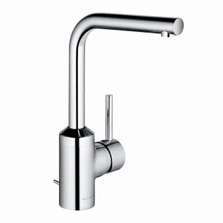 Kludi Waschtisch-Einhebelmischer DN 15 Bozz Ablaufgarnitur, L-Auslauf, chrom 382940576