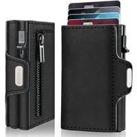 Forrlite Geldbörse Slim Wallet, Portemonnaie Herren klein, Carbon Geldbörse Herren (Geldbeutel Herren Karten, Portmonee Herren, Kartenetui Herren, RFID Schutz Mini/Smart Wallet/Kreditkartenetui Herren/Hält 12 Karten)