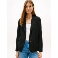 Tommy Hilfiger Kurzblazer NEW ESS LINEN REG SB BLAZER mit aufgesetzten Taschen