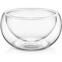 Almina Dessertschale 2er Set. aus Glas im eleganten Design - 250 ml, (Packung, 2-tlg), Doppelwandig, 250 ml