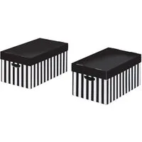 NIPS Aufbewahrungsbox STORE-BOX mit Deckel (2 St), B/H/T: 31 x 24,5 x 52 cm, Wellkarton, Karton, Pappe