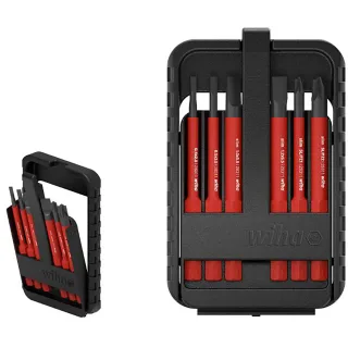 Wiha Bit Set slimBit electric Schlitz, PlusMinus/Pozidriv 6-teilges Set - 43158