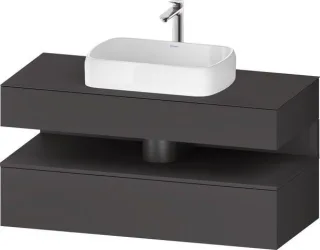 Duravit Qatego Konsolenwaschtischunterbau wandhängend Graphit Matt 1200x550x600 mm - QA4732049490000 QA4732049490000